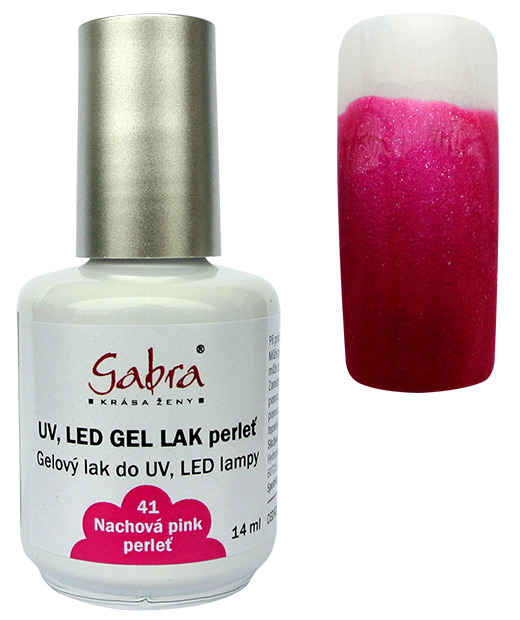 UV gel lak GABRA 41 nachová pink perleť lak 14 ml | NEHTOVÁ MODELÁŽ - Gel laky UV gel lak GABRA 41 nachová pink perleť lak 14 ml | NEHTOVÁ MODELÁŽ - Gel laky